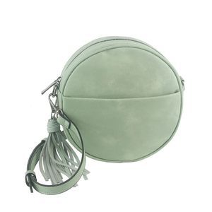 Le Miel Mini Round Tassel Charm Vegan Leather Crossbody Shoulder Sling Bag -_-